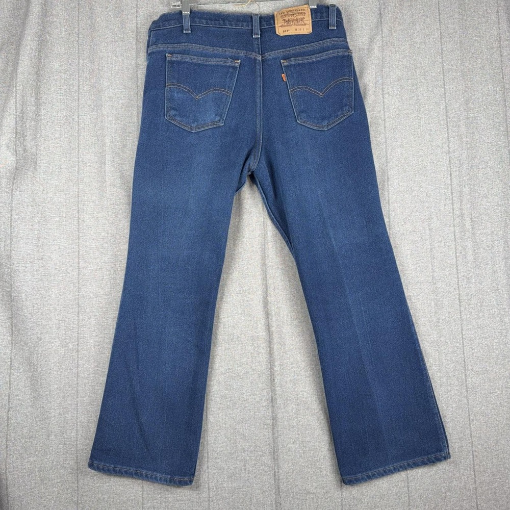 Vintage Levis 517 Orange Tab Boot Cut Jeans Men's 38x30 (Fits 36x28) Made in USA